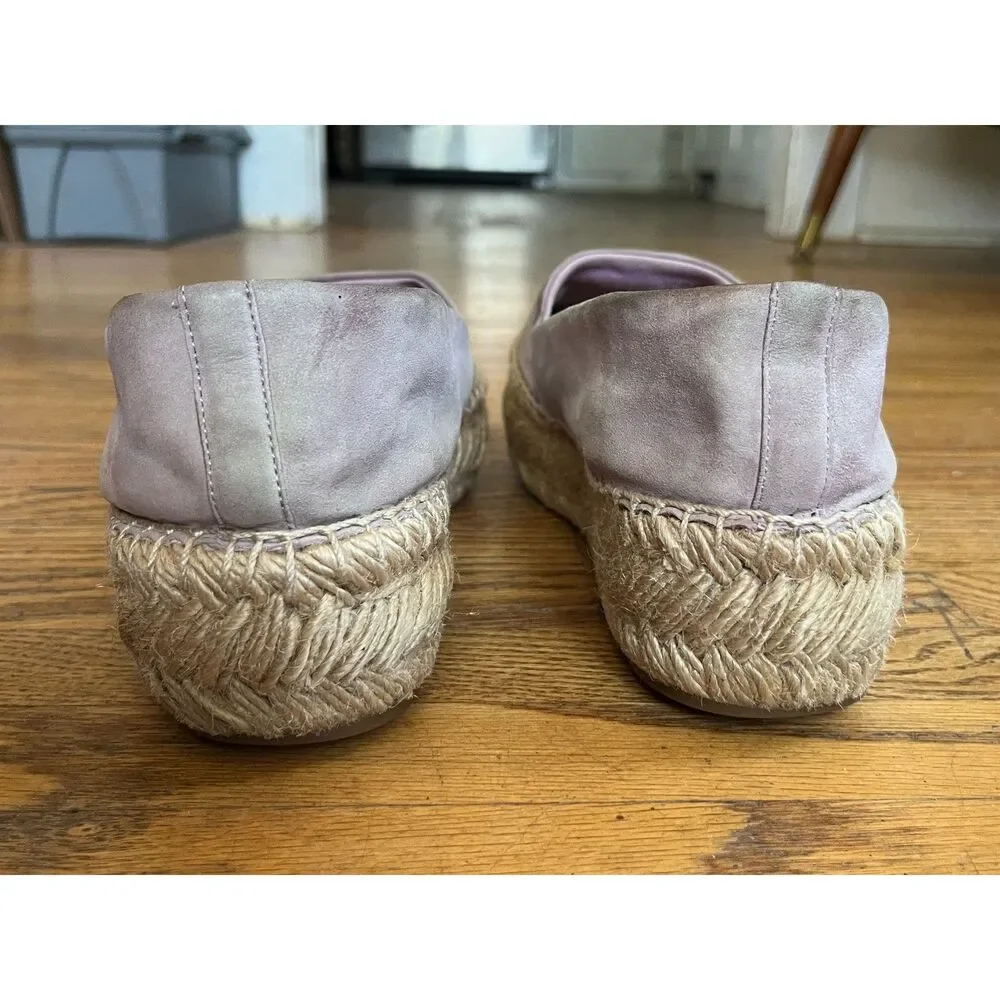 Tory Burch Lilac Platform Espidrille Slip On Shoes Sandals  Women's Size 8.5